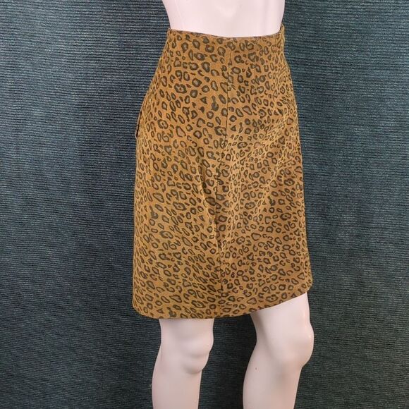 The Limited Vintage! Leopard Print Suede Pencil Skirt - Picture 1 of 9
